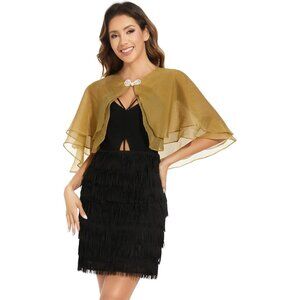 Women's Sheer Tencel Shawls and Wraps-Dark Yellow